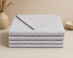 Super King Size Grey Trellis Premium cotton Bedsheet with 2 Pillow covers (108x108 inches)